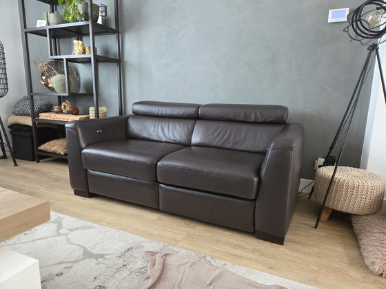 Image 1 of Ledersofa, 3- und 2-Sitzer, mit Liegefunktion