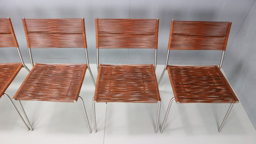 Set di 6 sedie da pranzo "Miss B" di Tito Agnoli per Bonacina, Italia