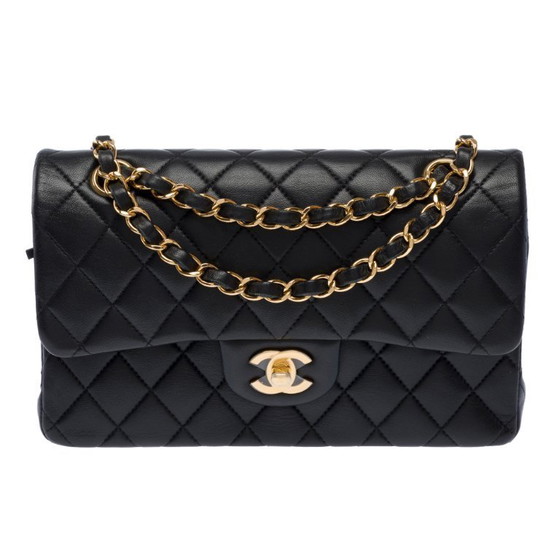 Image 1 of CHANEL Timeless/Classique Schwarze Ledertasche - 103507