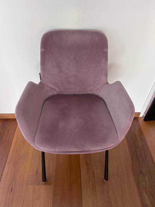 Zuiver Armchair 2 X – fauteuils, Metal, Velvet