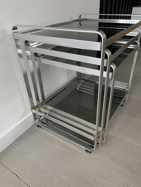 Image 1 of 3 bijzettafels vintage