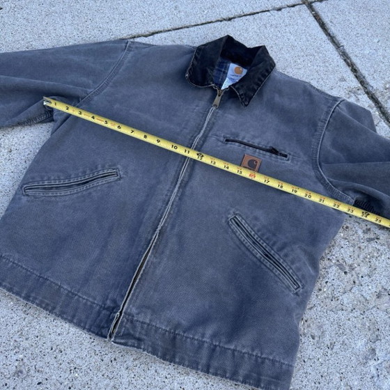Image 1 of Carhartt Detroit J97 MTL Grijze Canvas Jas met Dekenvoering, Maat M