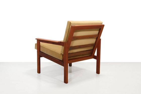 Conjunto de dos sillas Capella de teca de Illum Wikkelso – Niels Eilersen, Sillones, Cotton, Velvet (photo 3 of 5)
