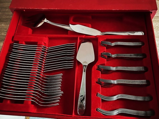 Image 1 of Set di posate Ascinox da 124 pezzi a 2 cassetti