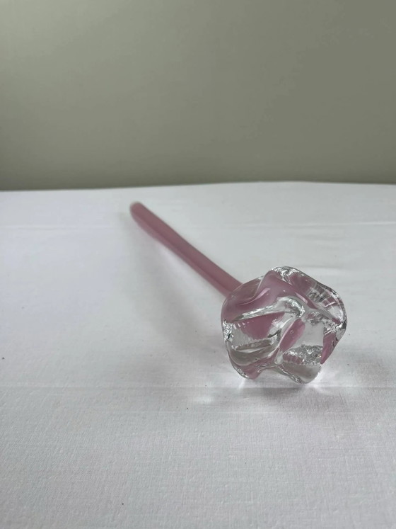 Sculptural glass soliflore in pink – Vases, Crystal, Design (photo 8 of 8)