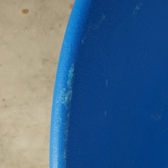 Image 1 of Vintage blue bucket chairs – in the style of Vitra Eames