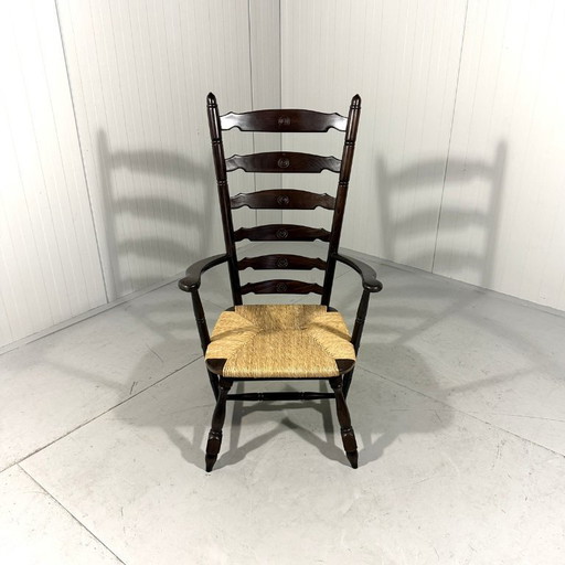 Fauteuil échelle rustique de style brutaliste, années 1960