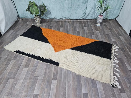 Image 1 of Alfombra bereber tradicional hecha a mano, 100 cm x 300 cm