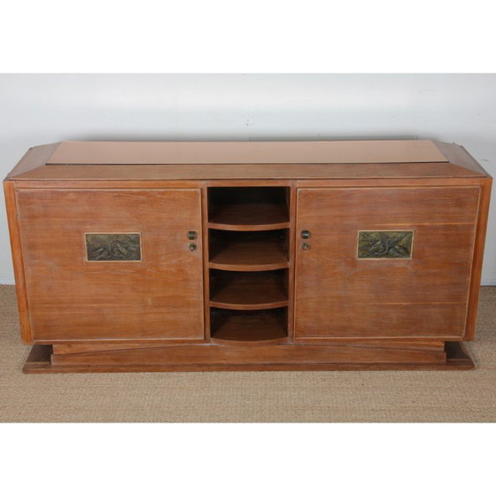 Image 1 of Whitewashed oak sideboard, French work from the 1940s