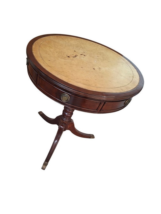 Image 1 of Vintage drumtafel uit de jaren 80