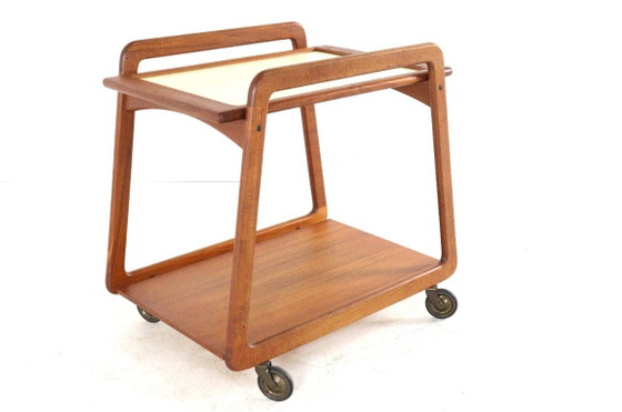 Image 1 of Sika mobler trolley 'Knebel' met omkeerbaar 'dien'blad vintage Deens