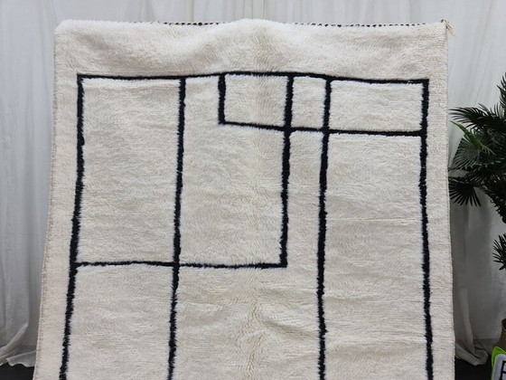 Alfombra de lana natural tejida a mano, de elaboración tradicional, tamaño 250 x 150 cm. – Aime Té, Wool (photo 3 of 10)