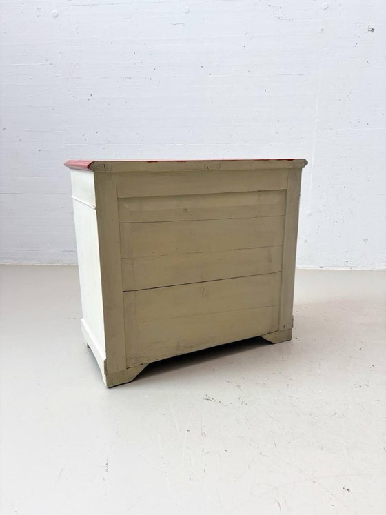Commode ancienne en bois massif avec 4 tiroirs – Wood (photo 10 of 13)