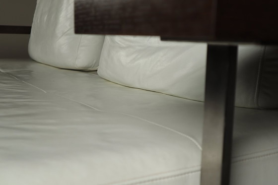 Image 1 of Rolf Benz Dono bank van Christian Werner in wit leer, jaren 90