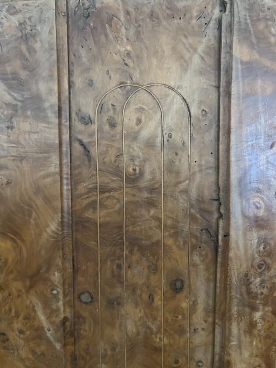 Image 1 of Gabinete del siglo XIX en olmo macizo y nudo de olmo macizo