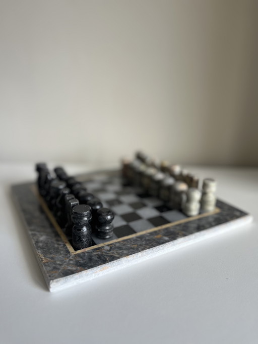 Vintage marble chess set