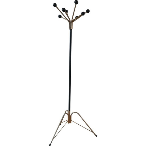 Vintage-Garderobe aus Messing, Niederlande 1970