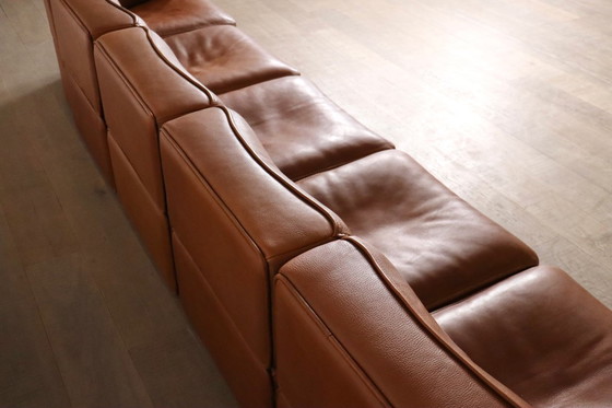 Image 1 of De Sede DS 15 XL Modular leather Sofa, Switzerland 1970s