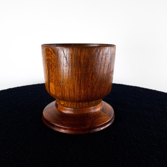 Image 1 of Vintage teak pot / bowl on a stand, 1970s