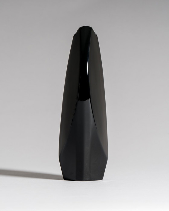Image 1 of Porcelaine Noire Matt & Glänzend Rosenthal Designer Vase Trio Minimalistischer Chic