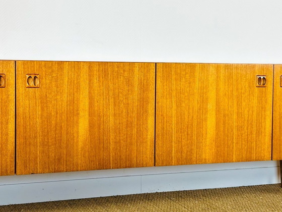 Image 1 of Scandinavian teak sideboard with four doors and tapered legs, 1960