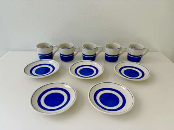Set di 5 tazzine da caffè espresso finlandesi vintage blu bianco – Stoviglie, Ceramic (photo 8 of 11)