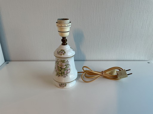 Lámpara de mesa de porcelana vintage