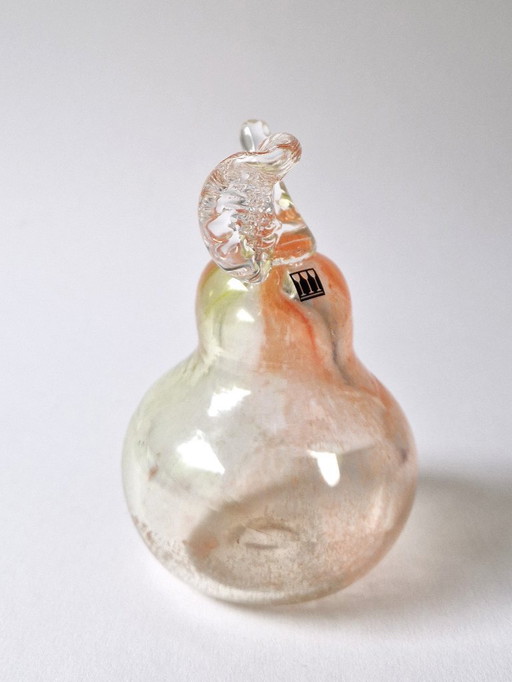 Storsjöhyttan Suède - Poire soufflée à la main - Signée