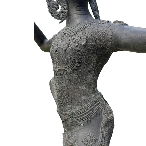 Monumentaal Bronzen Phra Ram (Rama) Boogschutter – Thailand – 168 × 110 cm – Beeldhouwkunst (photo 9 of 11)