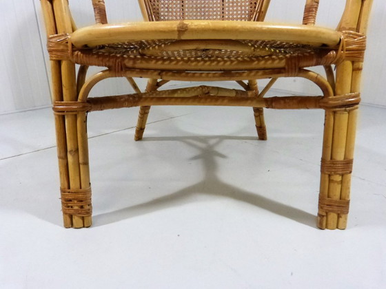 Image 1 of Poltrona italiana in rattan, anni '70