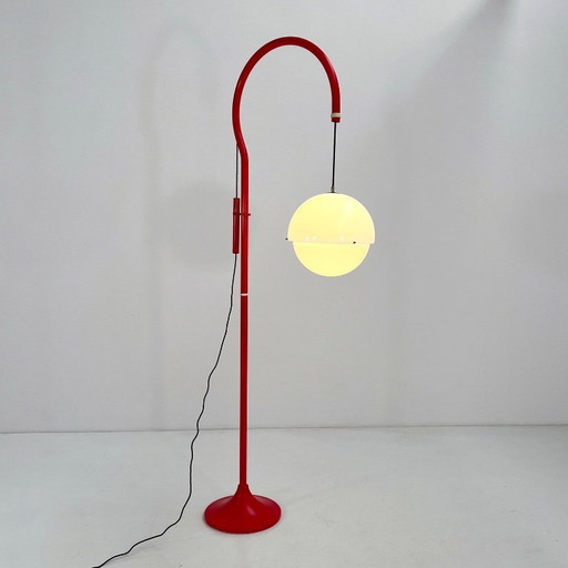 Red Model 4055 Floor Lamp by Luigi Bandini Buti for Kartell, 1960s