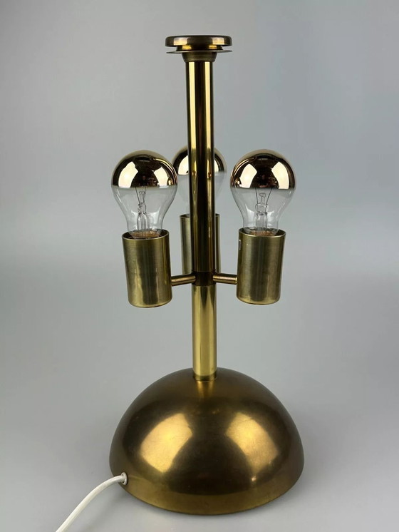 Image 1 of Lampe de table des années 60 70 Von Doria Leuchten Germany Verre & laiton Space Age