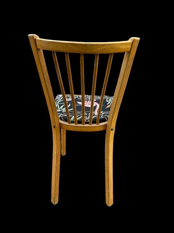 Baumann chair reupholstered with vintage tapestry – Dining chairs, Wood (photo 7 of 9)