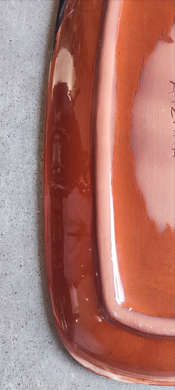 Image 1 of Plat allongé signé Thomas Buxó  atelier Atzana céramique moderniste 