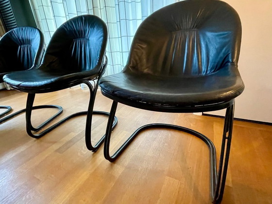 Image 1 of 4 chaises de salle à manger THEMA, designer Gastone Rinaldi