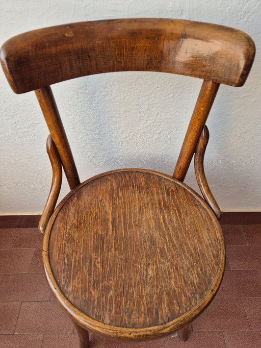 Chaises de café Thonet mundus des années 1920 - étiquette d'origine