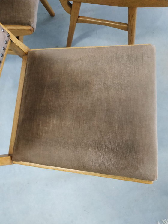 Image 1 of Prachtige set van 3 vintage jaren Scandinavische stijl 50-60 eetkamer keukenstoelen