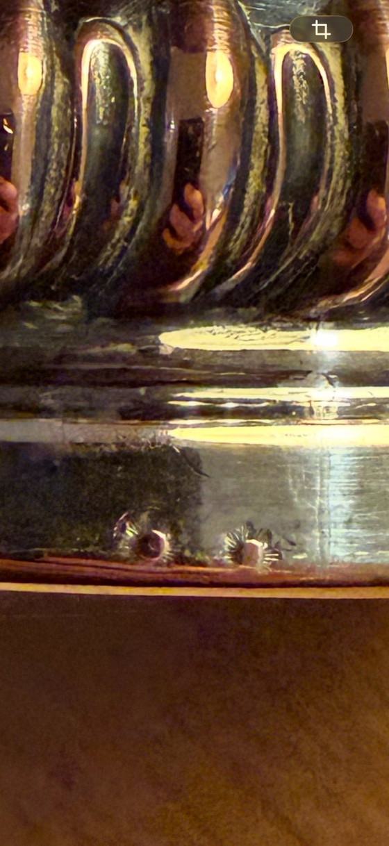 Image 1 of Dessous de verre en métal argenté (Old Sheffield Plate)