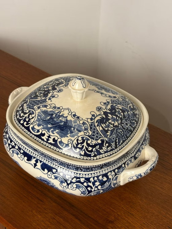 Royal Sphinx Petrus Regout Maastricht Old England plat couvert, Vaisselle, Blanc, Vintage (photo 3 sur 11)