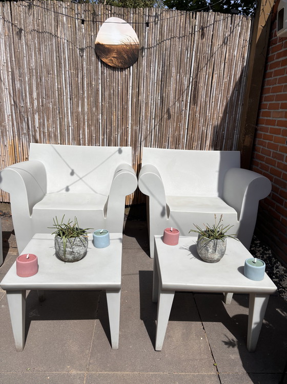 Image 1 of 4 poltrone e 2 tavolini Philip Starck Kartell Bubble incl. cuscini