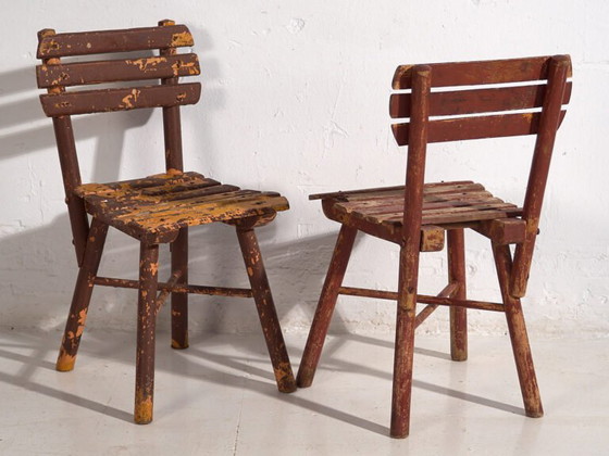 Antique school chairs (c.1920). Set of 4 pieces #1 – Side chairs, Vintage (photo 31 of 40)
