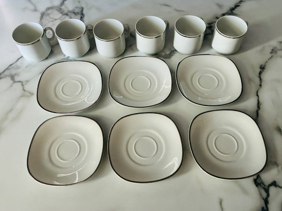 Image 1 of Coffee Service Cups and Saucers Porcelain Schirnding Bavaria