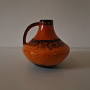 Carstens vaso vintage in ceramica arancione vaso orecchio vaso germania occidentale