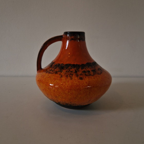 Image 1 of Carstens ceramic orange vintage vase ear vase west germany vase