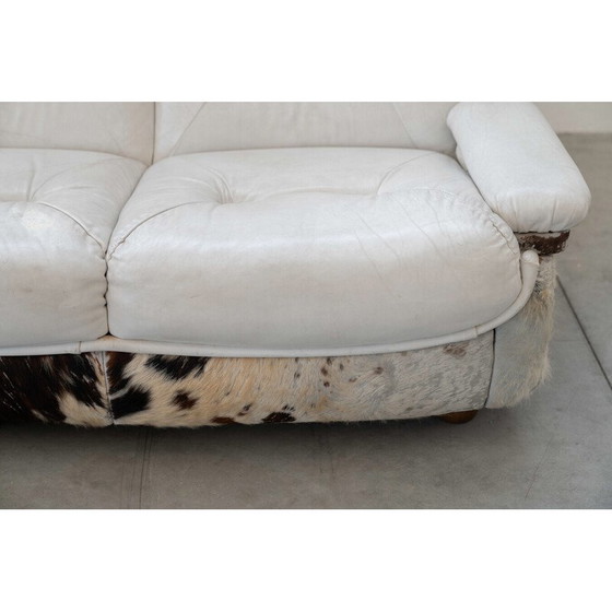 Image 1 of Vintage living room set in faux leather and pony skin, 1970s