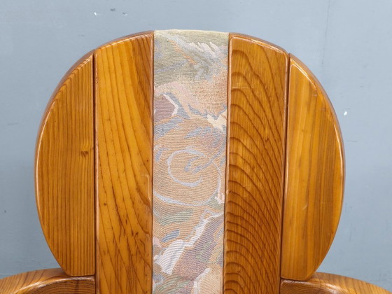 Image 1 of Ensemble de 8 fauteuils de salle à manger en pin de style postmoderne tchèque, années 1970