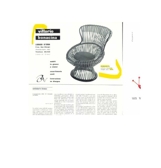 Pair of 1950s Franco Albini "Margherita" rattan & cane Armchairs 1950s – bonacina (photo 12 of 12)