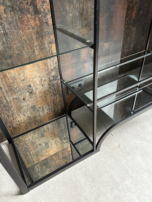 Vintage design vitrine kast/roomdivider