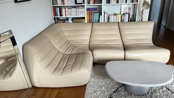 Image 1 of Iconische SAPARELLA-bank van Michel Ducaroy – CINNA – Leer – 5 modules