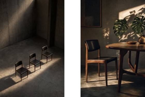 Image 1 of Vintage Mid-Century Scandinavian Modern Rosewood & Black Leather Chairs by H.W. Klein for Bramin, 1960s, Set of 3